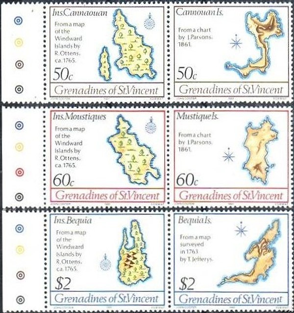 1981 Early Map Stamps 1981 Early Map Stamps